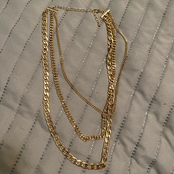 Jewelry - Three (3) layer fake gold necklace